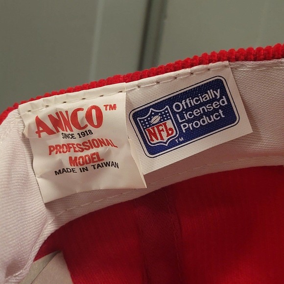 VTG New England Patriots Corduroy Script Annco Snapback Hat Cap NEW NWT - Picture 8 of 9